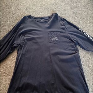 Vineyard Vines Men's Dark Blue Long Sleeve Tee